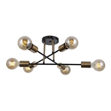 Italux FORMIO PND-4052-6-BL-HBR Stropní lampa 6x40W/E27 IP20