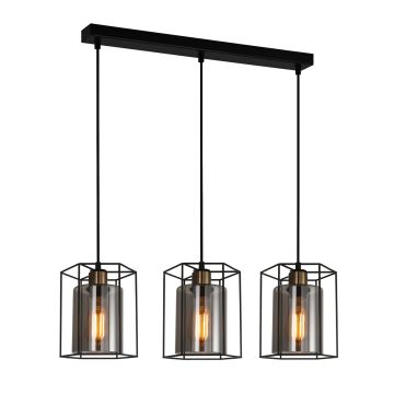 Italux KALULA PND-78901-3-BK+SG Závěsná lampa 3x40W/E27 IP20