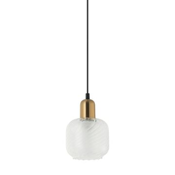 Italux LAMEZIA PND-67594-1-BRO+CL Závěsná lampa 1x40W/E27 IP20