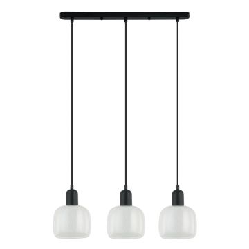 Italux LAMEZIA PND-67594-3-BK+CL Závěsná lampa 3x40W/E27 IP20