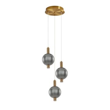 Italux Lenti PND-83631-3-BRO-SG Závěsná lampa 1x18W/LED 3000K 720lm IP20
