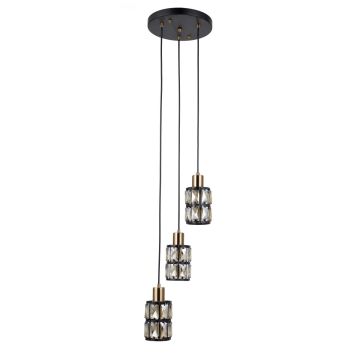 Italux Menfi PND-44236-3-BK-GD Závěsná lampa 3x40W/E27 IP20
