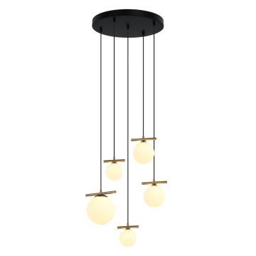 Italux MERSETA PND-463325A-BRO+W Závěsná lampa 3xE14 40W|2xG9 25W IP20