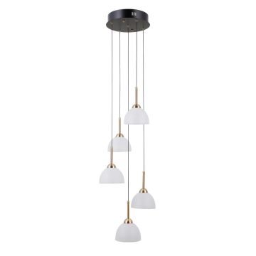 Italux Montiela PND-34374-5-BK Závěsná lampa 5x25W/LED 3000K 1286lm IP20