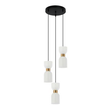 Italux Monza PND-57602-3-BK+BRO Závěsná lampa 3x40W/E27 IP20