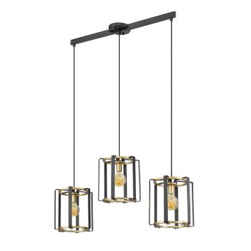 Italux PRIMERO PND-44003-3-BK-GD Závěsná lampa 3x60W/E27 IP20