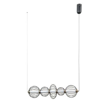 Italux Rabel PND-344221-5-BK Závěsná lampa 5x18W/LED 3000K 1116lm IP20