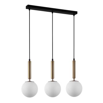 Italux RAVENA PND-2324-3L GD+OPA Závěsná lampa 3x10W/E27 IP20