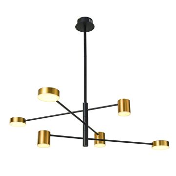 Italux REMDAL PND-16374-6-BK-GD-4K Závěsná lampa 36W/LED 4000K 2700LM IP20