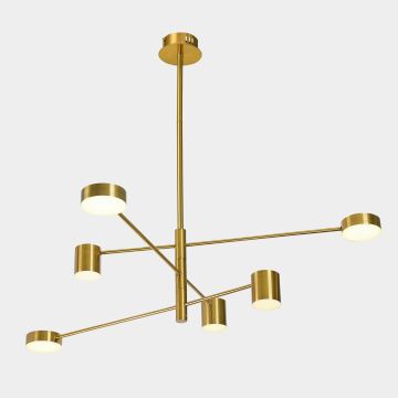 Italux REMDAL PND-16374-6-COP-GD-4K Závěsná lampa 36W/LED 4000K 2700LM IP20