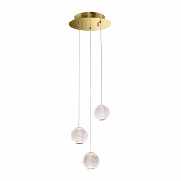 Italux Rosario PND-12220121-3A-GD Závěsná lampa 3x12.6W/LED 3000K 840lm IP20