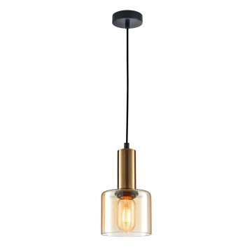Italux SANTIA PND-65342-1-BRO+AMB Závěsná lampa 1x40W/E27 IP20