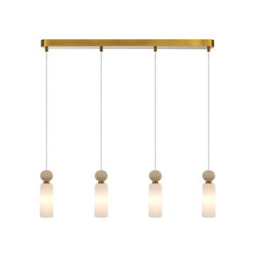 Italux Santos PND-95331-4-BRSS Závěsná lampa 4x40W/G9 IP20
