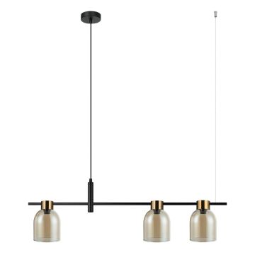 Italux SERVIO PND-66892-3-BK-AMB Závěsná lampa 3x40W/E14 IP20