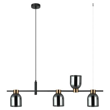 Italux SERVIO PND-66892-4-BK-SG Závěsná lampa 4x40W/E14 IP20