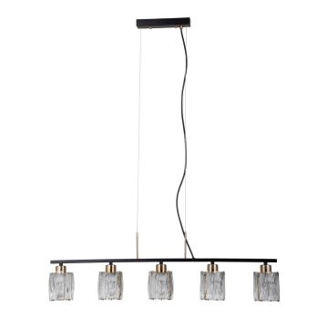 Italux Simona PND-40814-5-BK-HBR Závěsná lampa 5x40W/E14 IP20