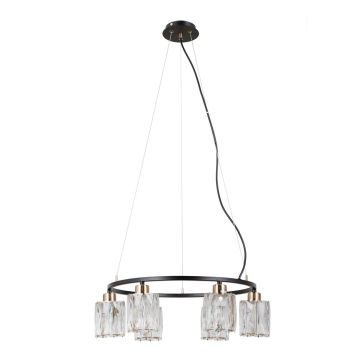 Italux Simona PND-40814-6-BK-HBR Závěsná lampa 6x40W/E14 IP20