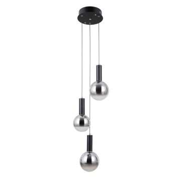 Italux Strela PND-34378-3S-BK Závěsná lampa 3x15W/LED 3000K 1188lm IP20