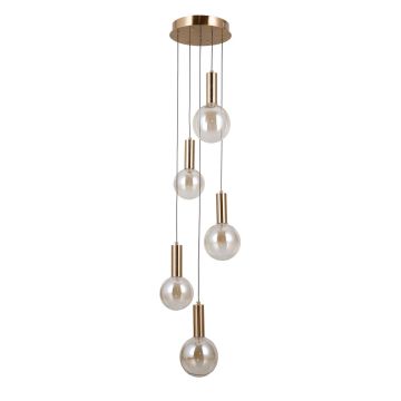 Italux Strela PND-34378-5S-HBR Závěsná lampa 5x25W/LED 3000K 1450lm IP20