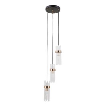 Italux Taraso PND-40760-3-BK-HBR Závěsná lampa 3x40W/E14 IP20
