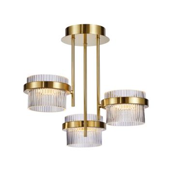Italux Tiara PND-77362-3-24W-GD Stropní lampa 3x24W/LED 3000K 2603lm IP20