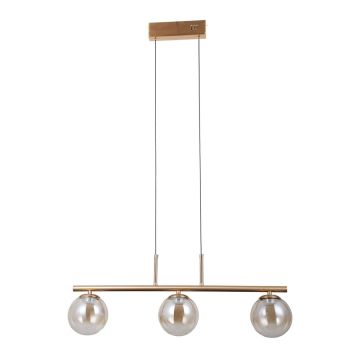 Italux Velada PND-34381-3-HBR Závěsná lampa 3x15W/LED 3000K 610lm IP20