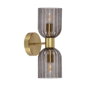 Light Prestige Piega LP-939/2W smoked Nástěnná lampa 2x10W/E14 IP20