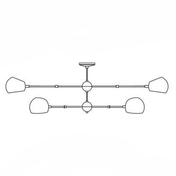 Step Into Design ASTRONOMY ST-5335-6 white Stropní lampa 6x40w/E14
