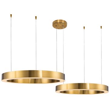 Step Into Design CIRCLE 2in1 ST-8848-60+80 brass Závěsná lampa 2x72W/LED 3000K 6840lm IP20