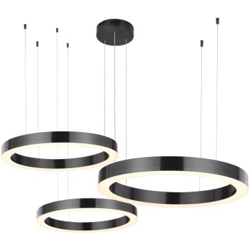 Step Into Design CIRCLE 3in1 ST-8848-40+60+80 black Závěsná lampa 3x93W/LED 3000K 8835lm IP20