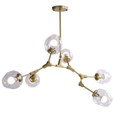 Step Into Design MODERN ORCHID ST-1232-6 GOLD transparent Stropní lampa 6x60W/E27 IP20