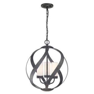 Quintiesse BLACKSMITH QN-BLACKSMITH-3P-OBK Závěsná lampa 3x40W/E14 IP44