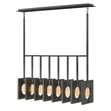 Quintiesse LUDLOW QN-LUDLOW8-GR Závěsná lampa 8x60W/E27