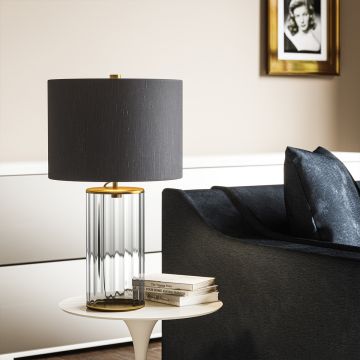 Quintiesse RENO QN-RENO-SMOKE-AB Stolní lampa 1x60W/E27