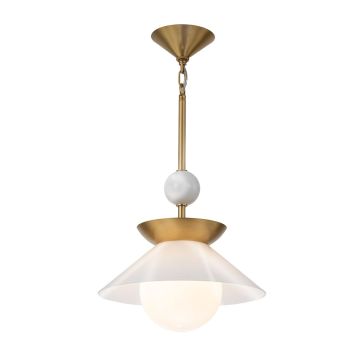 Quintiesse Saucer QN-SAUCER-1P-M-AB-OPAL Závěsná lampa 1x40W/E27 IP20