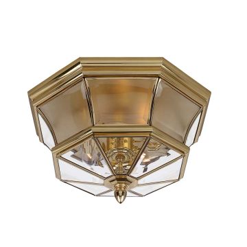 Quoizel NEWBURY QZ-NEWBURY-F-PB Stropní lampa 3x40W/E14 IP44
