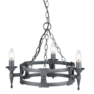 Elstead Lighting SAXON SAX3-BLK-SIL Lustr 3x60W/E14