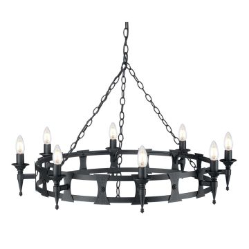 Elstead Lighting SAXON SAX8-BLK Lustr 8x60W/E14