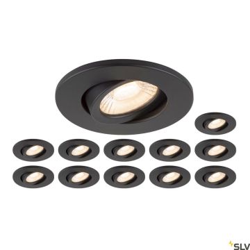 SLV UNIVERSAL DOWNLIGHT 1007273 Zasouvací osvětlení 1x8W/LED 2700K|3000K|4000K|6500K 560lm|610lm|680lm|640lm IP20