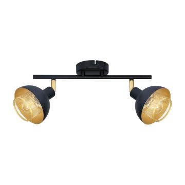 Italux Savio SPL-27357-2-BK-GD Bodové světlo 2x40W/E14 IP20