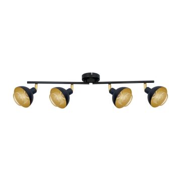 Italux Savio SPL-27357-4-BK-GD Bodové světlo 4x40W/E14 IP20
