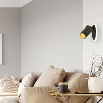 Light Prestige Parma LP-0612/1WS BK Nástěnná lampa 1x50W/GU10 3000K|4000K|6000K IP20