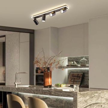 Light Prestige Parma LP-0612/4C BK Bodové světlo 4x50W/GU10 3000K|4000K|6000K IP20
