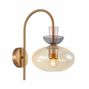Italux Fanda WL-31882-1-GD-AMB Nástěnná lampa 1x40W/E27 IP20