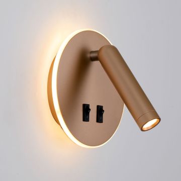 Italux Furla WL-53742-1-GD Nástěnná lampa 2x8W/LED 3000K 516lm IP20