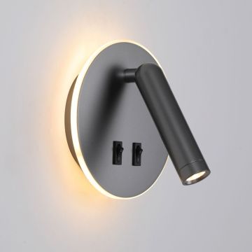 Italux Furla WL-53742-1-GR Nástěnná lampa 2x8W/LED 3000K 516lm IP20