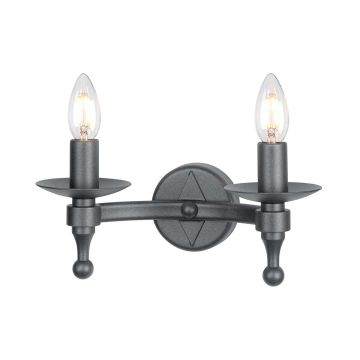 Elstead Lighting WARWICK WR2-GRAPHITE Nástěnná lampa 2x60W/E14