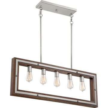 Quoizel WESTERLY QZS-WTY536BN Závěsná lampa 5x60W/E27