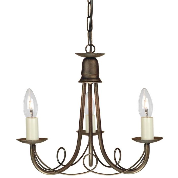 Elstead Lighting-MINSTER-MN3-BLK-GOLD-ELSMN3-BLK-GOLD